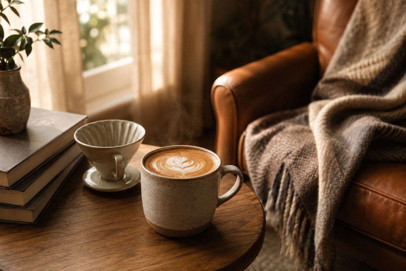 Morning coffee ritual